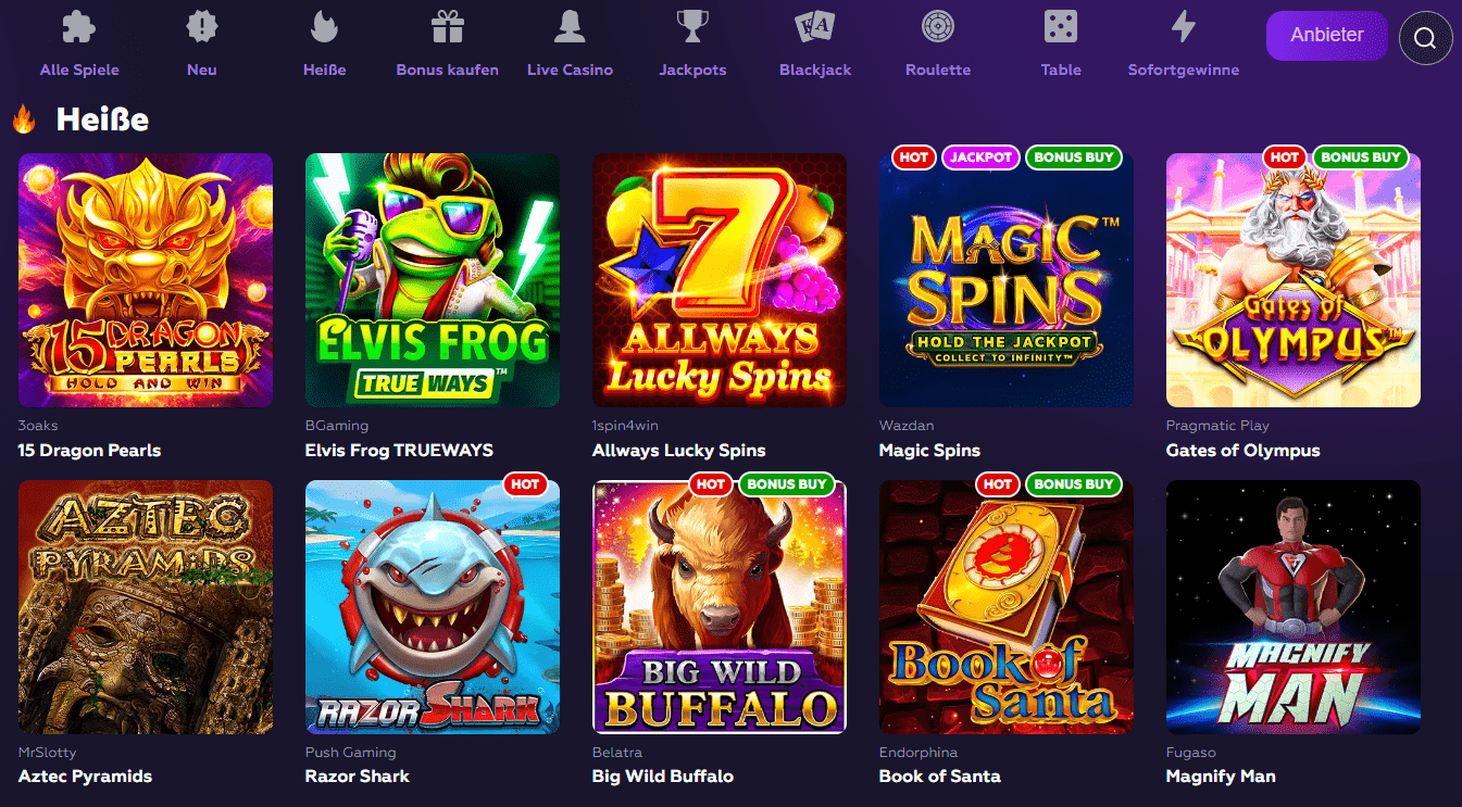 Spielen Sie in den besten Online-Casino Playfina in Deutschland um echtes Geld!