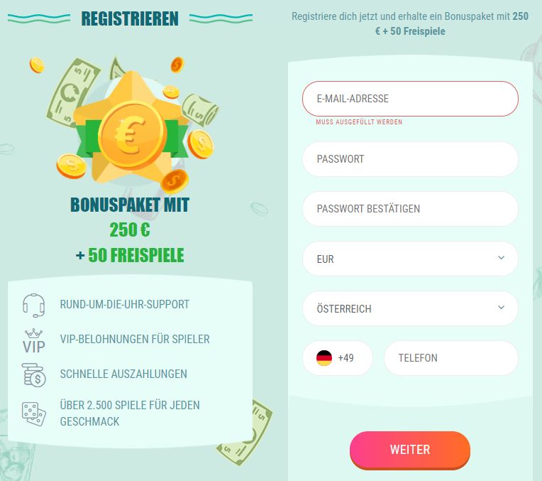 Spielen Sie Spielautomaten und alle anderen Spiele in Österreichs besten Spinia Casino.